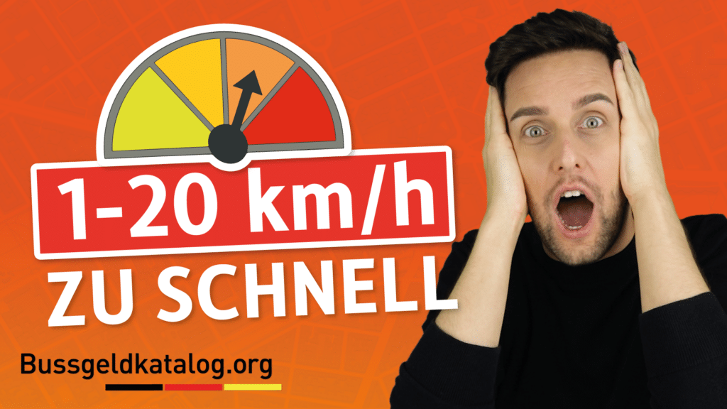 Informationen zu Sanktionen für 1 bis 20 km/h zu schnell.